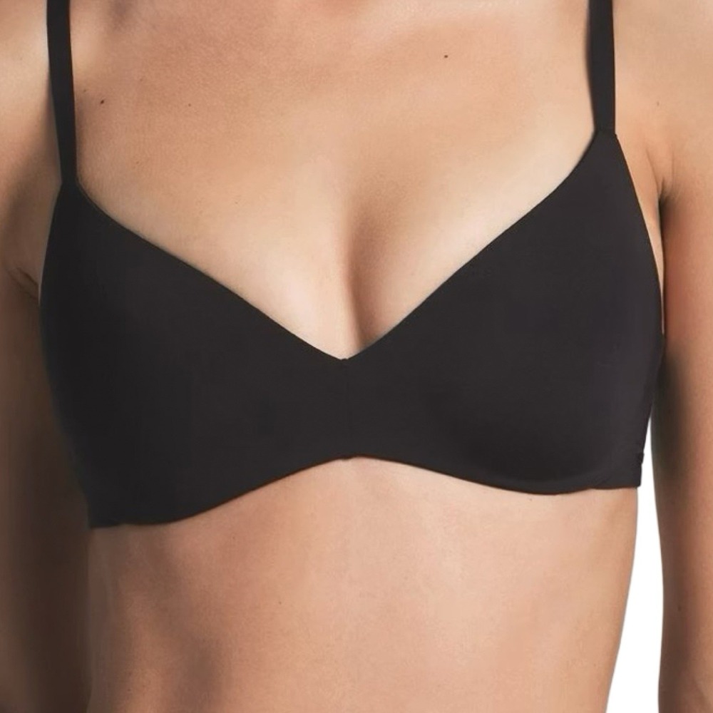 Skims Wireless Form Plunge Push Up Bra Onyx Black 34DDD BR-PUS-10681W - Picture 2 of 5